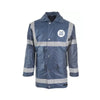 Navy Blue Hi-Vis Coat with Reflective Stripes – Waterproof & Insulated Safety Jacket - Work Wear Choice