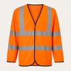 Long Sleeve Hi Vis Vest – 100% Polyester, Breathable, Quick-Dry, Reflective Tape, Velcro Closure - Work Wear Choice