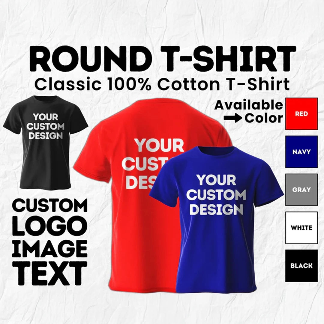 Custom Printed Cotton T-Shirt