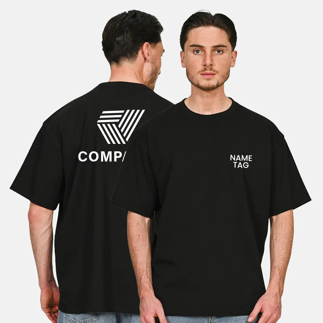 Premium Oversized Ringspun Cotton Tee – 180 GSM Comfort Fit - Work Wear Choice