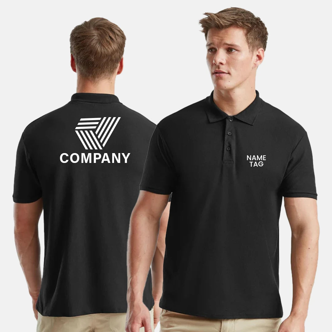 Custom Unisex Polycotton Polo Shirt – Workwear & Casual, Regular Fit, Short Sleeve, Personalized Option