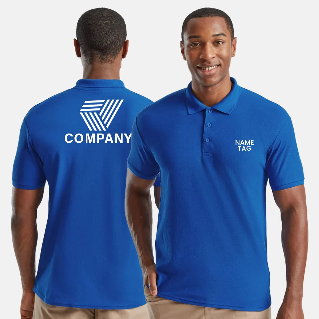 Custom Unisex Polycotton Polo Shirt – Workwear & Casual, Regular Fit, Short Sleeve, Personalized Option