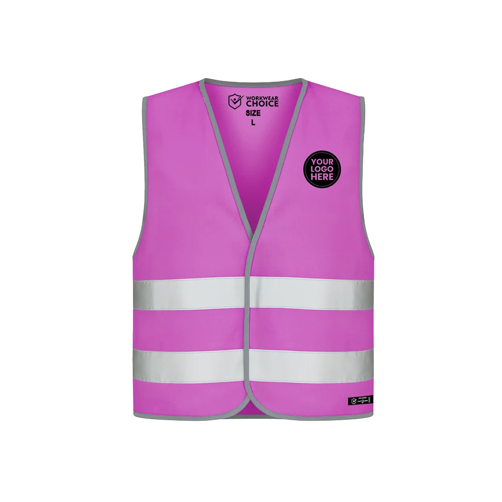 Children’s Custom Coloured Hi-Vis Vest with Logo - Work Wear Choice