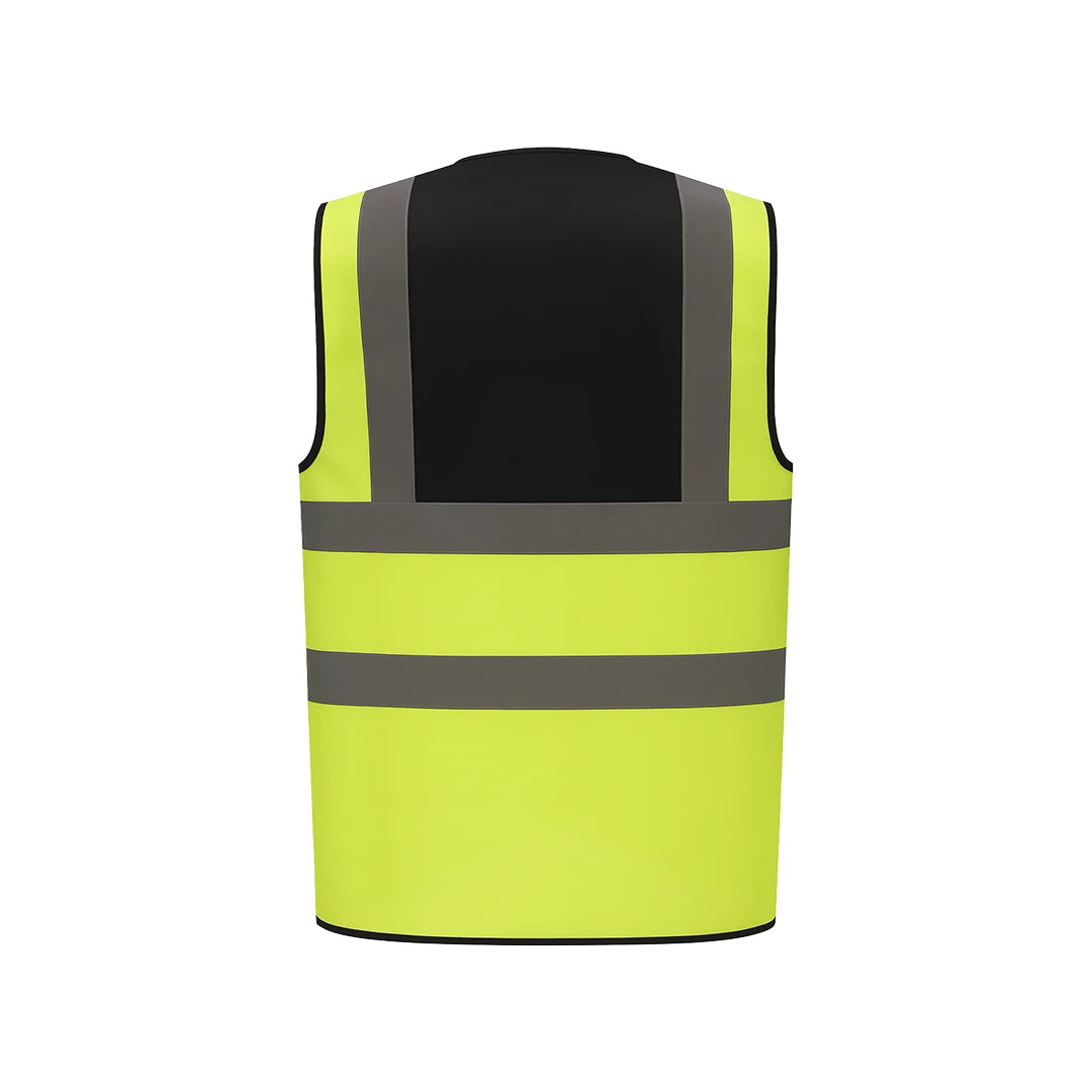 Custom Printed Two-Colour Panel Hi-Vis Vest - Work Wear Choice