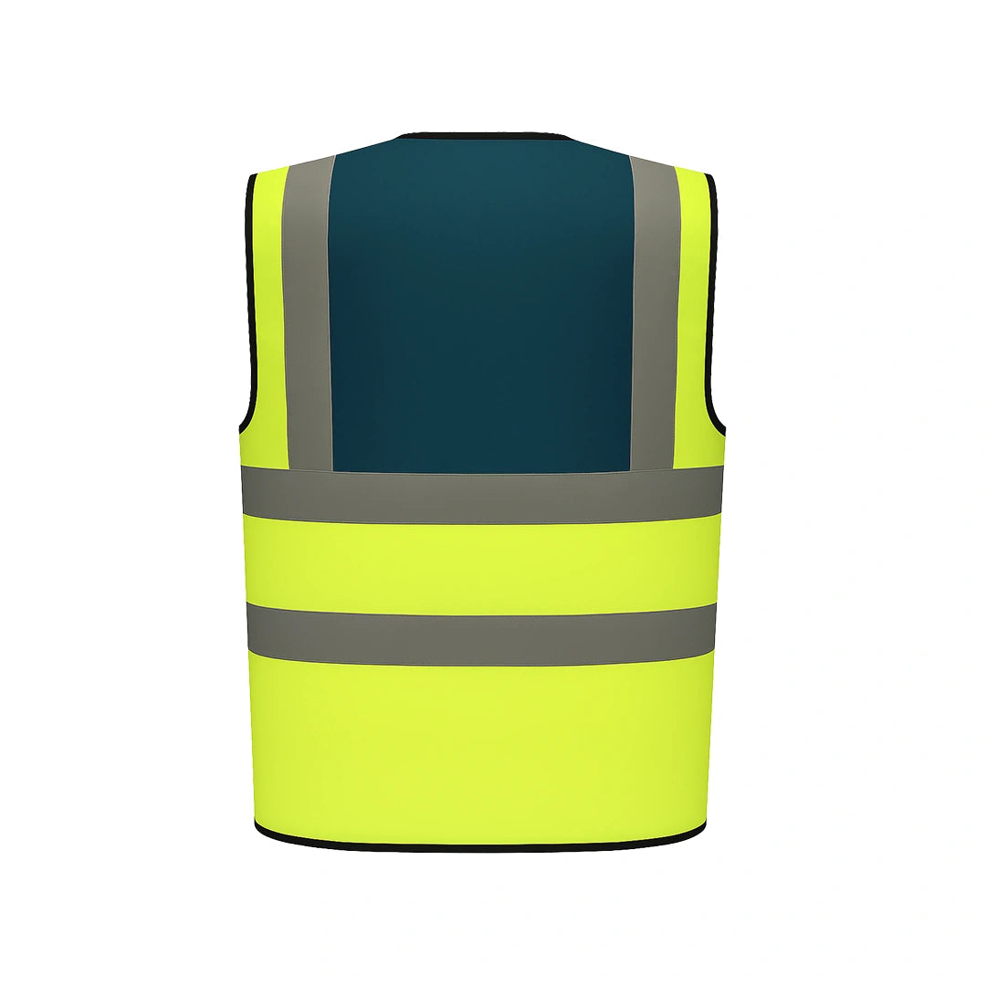 Custom Printed Two-Colour Panel Hi-Vis Vest - Work Wear Choice