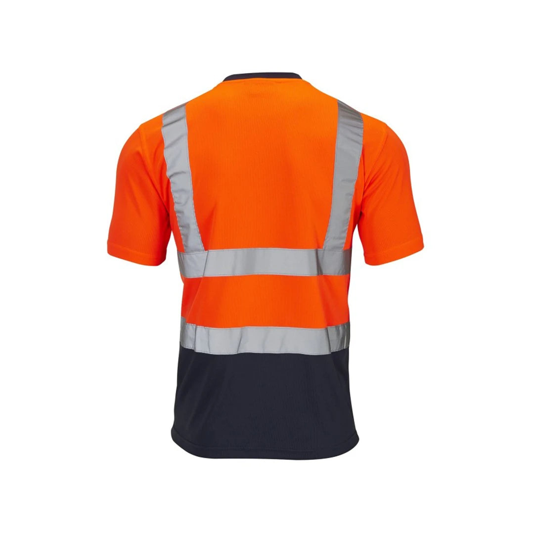 Custom Printed Orange & Blue Hi-Vis T-Shirt - Work Wear Choice