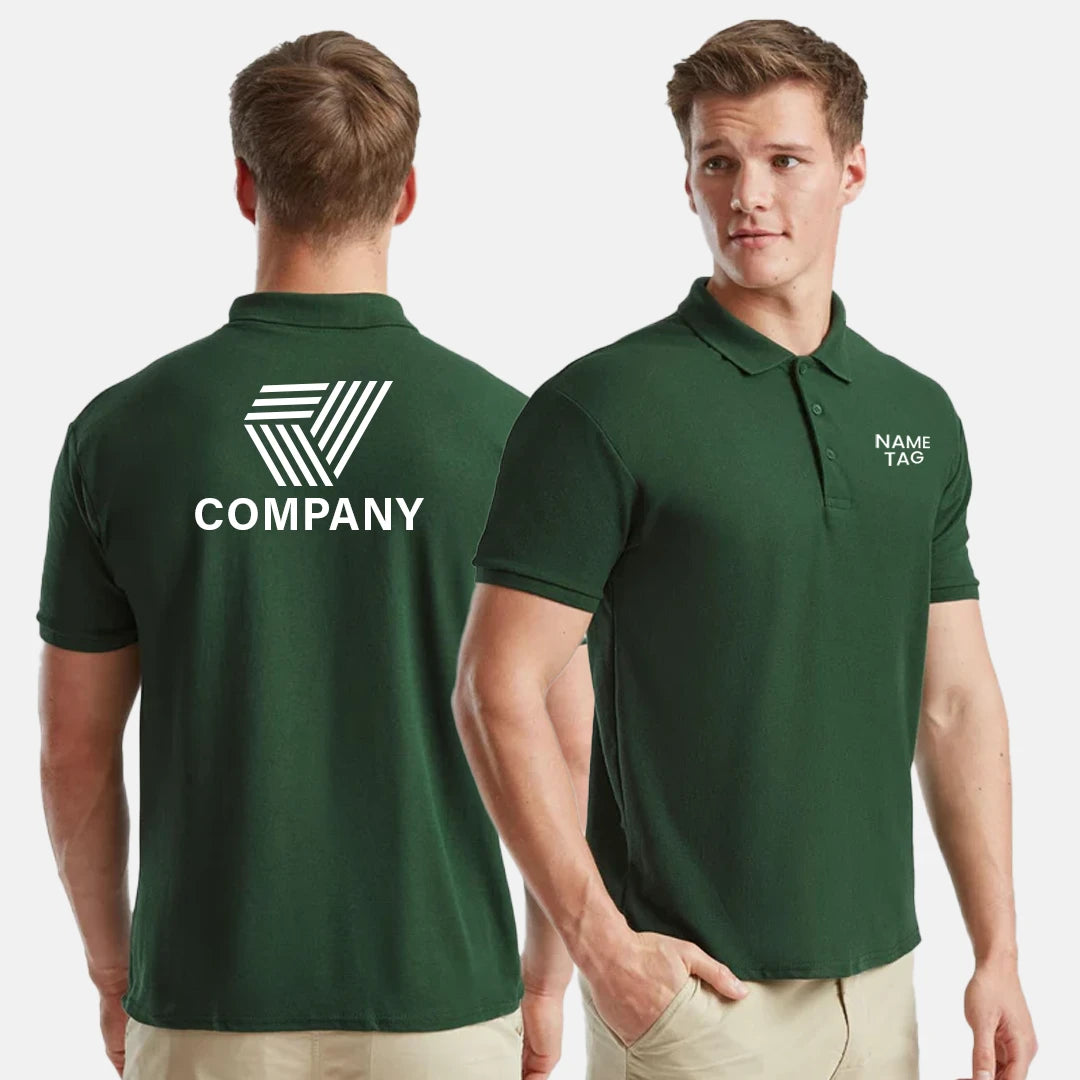 Custom Unisex Polycotton Polo Shirt – Workwear & Casual, Regular Fit, Short Sleeve, Personalized Option