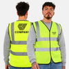 Custom Hi-Vis Safety Vest – Orange & Yellow with Reflective Strips - Work Wear Choice