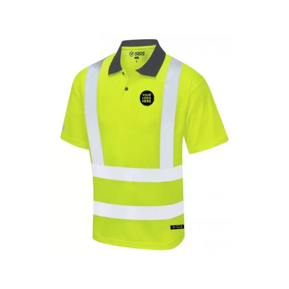 Leo P01 Hi-Vis Polo Shirt – Durable & Breathable Safety Work Polo - Work Wear Choice