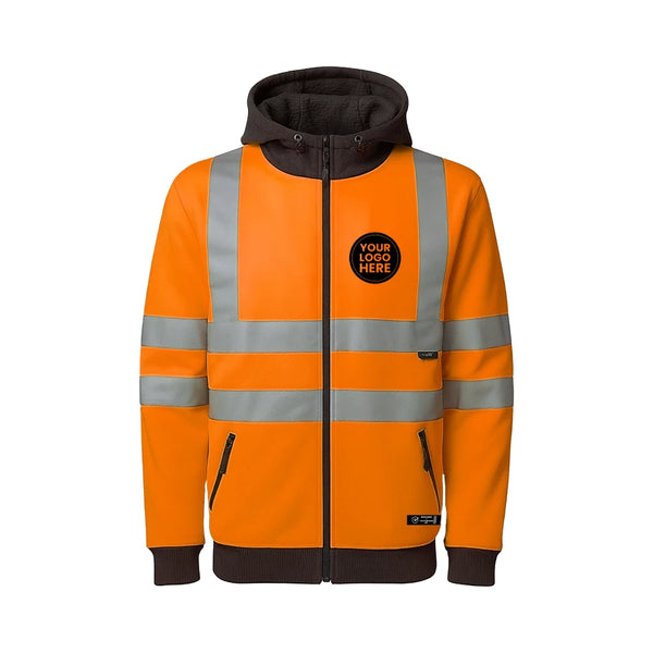 Leo Hi-Vis Zip Hoodie SS02 | Safety Workwear | workwearchoice.co