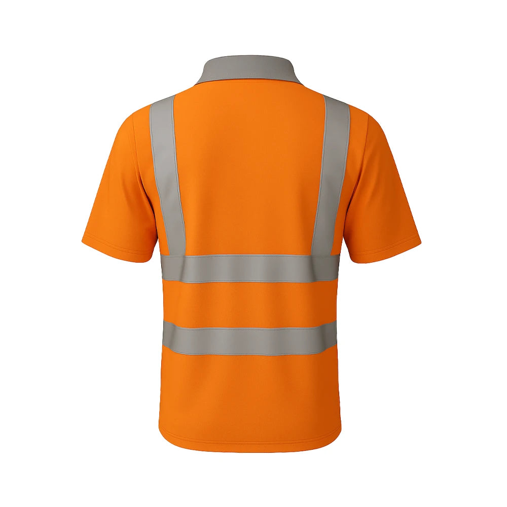 Hi-Vis Short Sleeve Polo Shirt – Lightweight Reflective Safety Workwear - Work Wear Choice