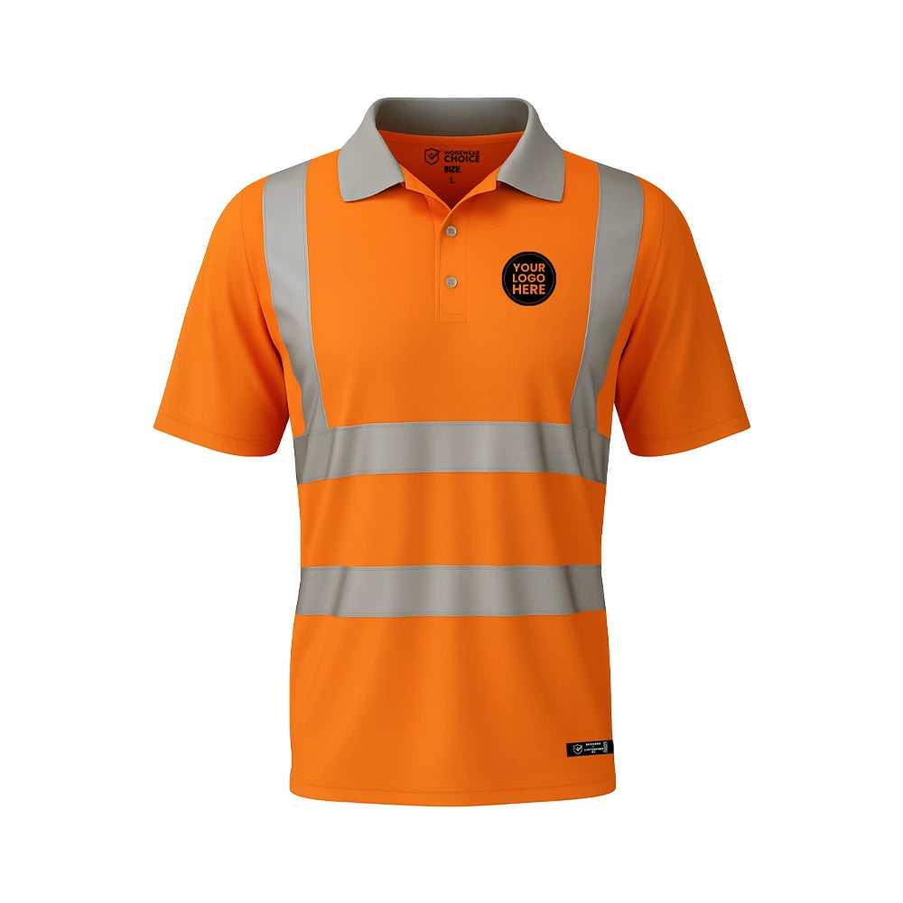 Hi-Vis Short Sleeve Polo Shirt – Lightweight Reflective Safety Workwear - Work Wear Choice