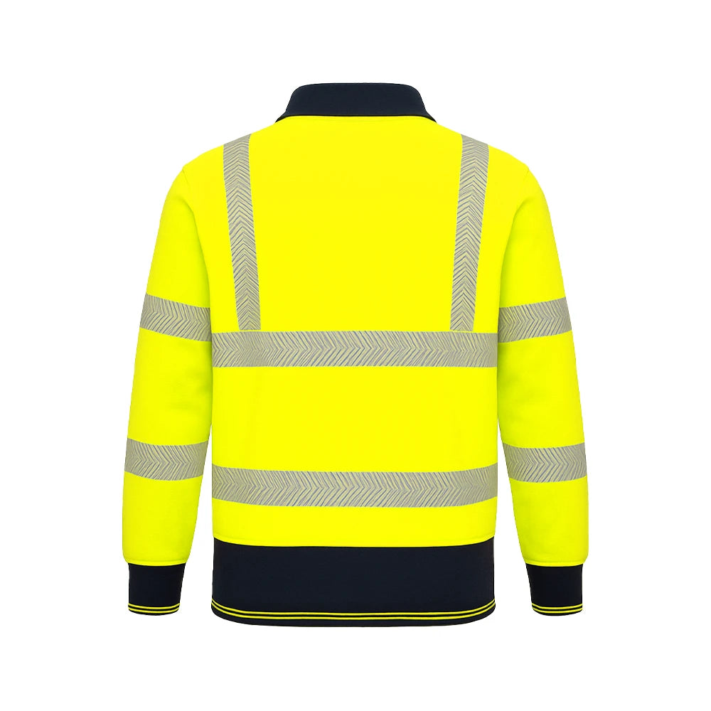 Hi Vis Quarter Zip Sweatshirt – Reflective Safety Workwear - Work Wear Choice