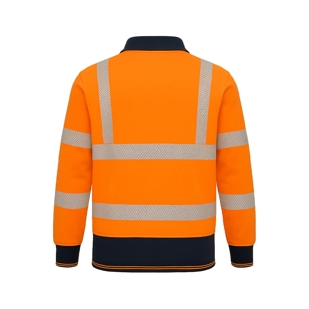 Hi Vis Quarter Zip Sweatshirt – Reflective Safety Workwear - Work Wear Choice