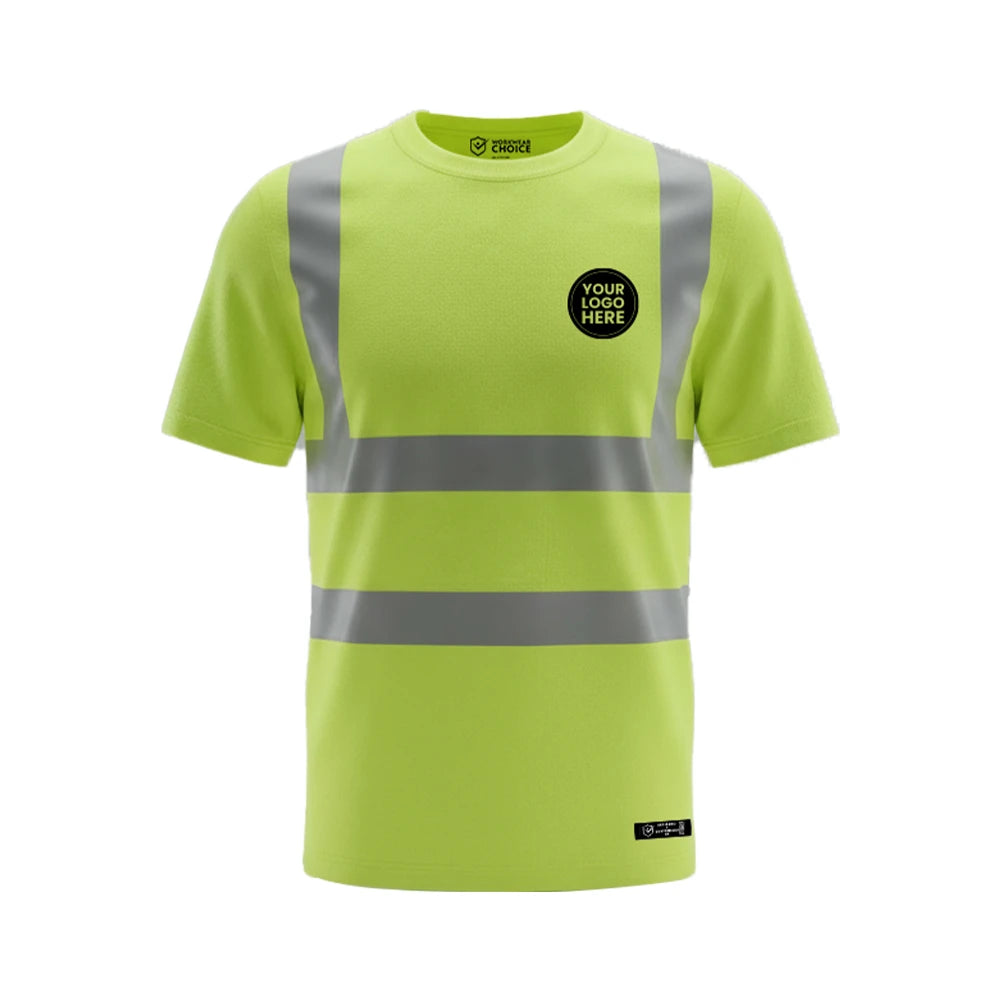 Personalised Hi-Vis Short Sleeve T-Shirt – Uneek UC810 Custom Safety Workwear - Work Wear Choice