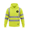Hi Vis Zipped Hooded Sweatshirt - Work Wear Choice