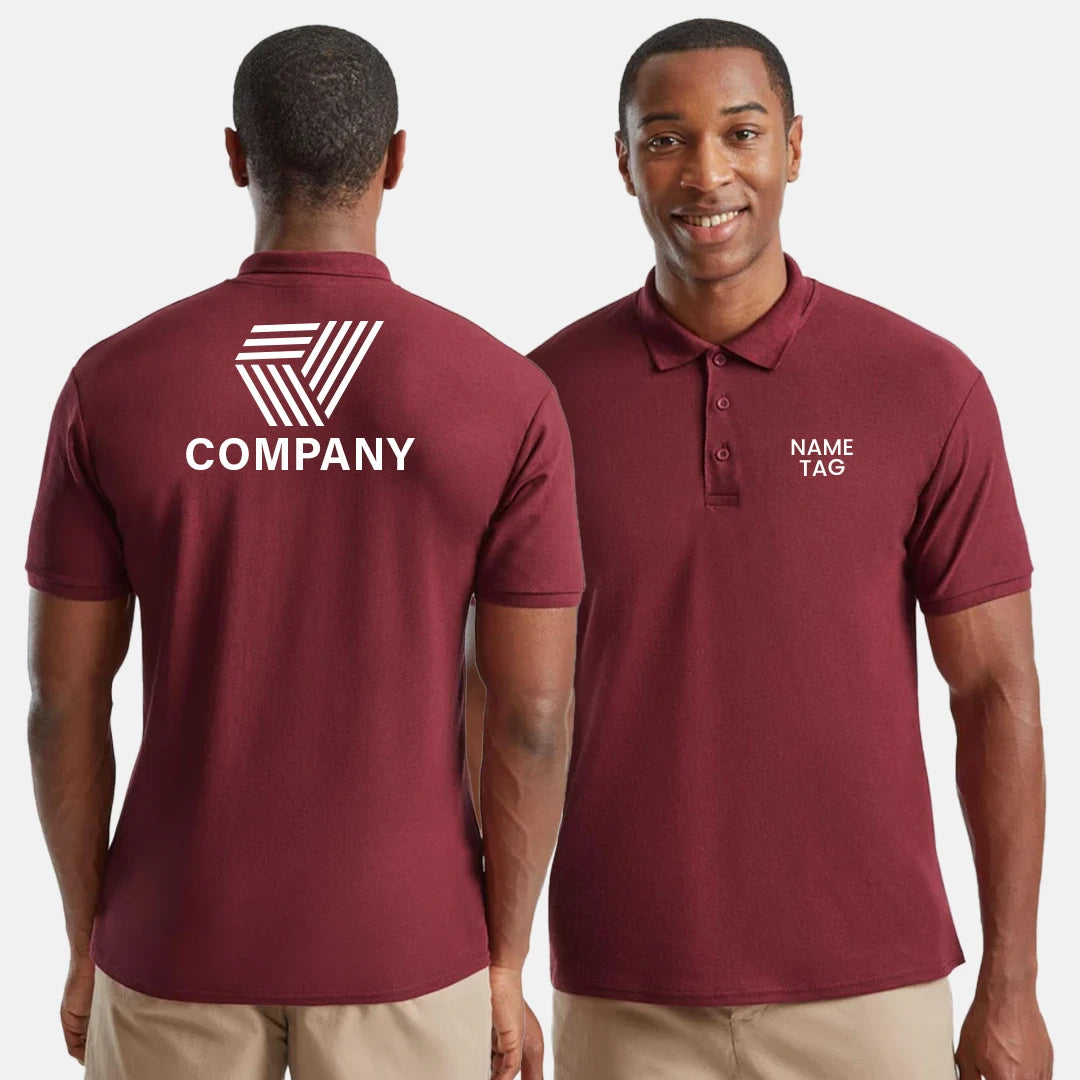 Custom Unisex Polycotton Polo Shirt – Workwear & Casual, Regular Fit, Short Sleeve, Personalized Option