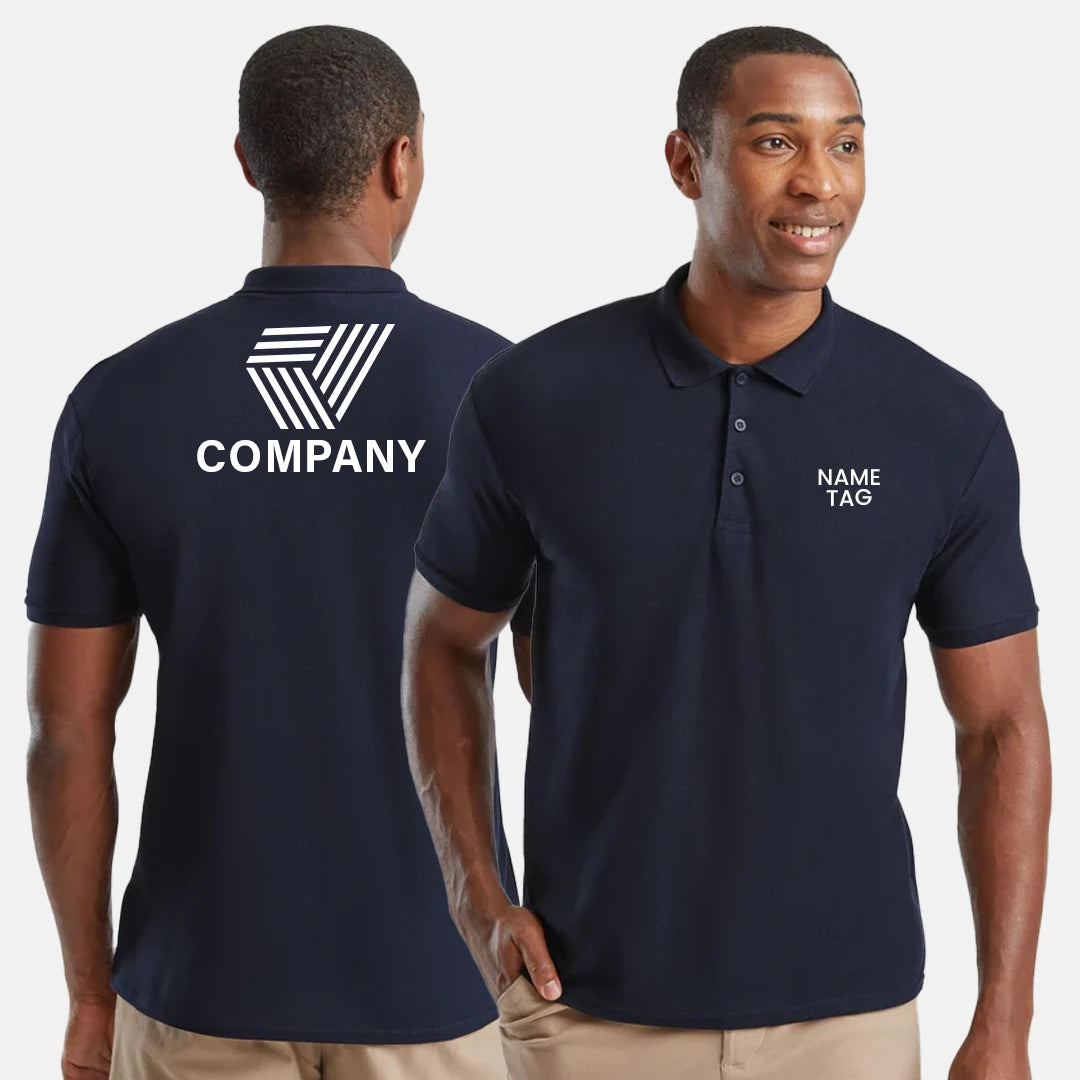 Custom Unisex Polycotton Polo Shirt – Workwear & Casual, Regular Fit, Short Sleeve, Personalized Option