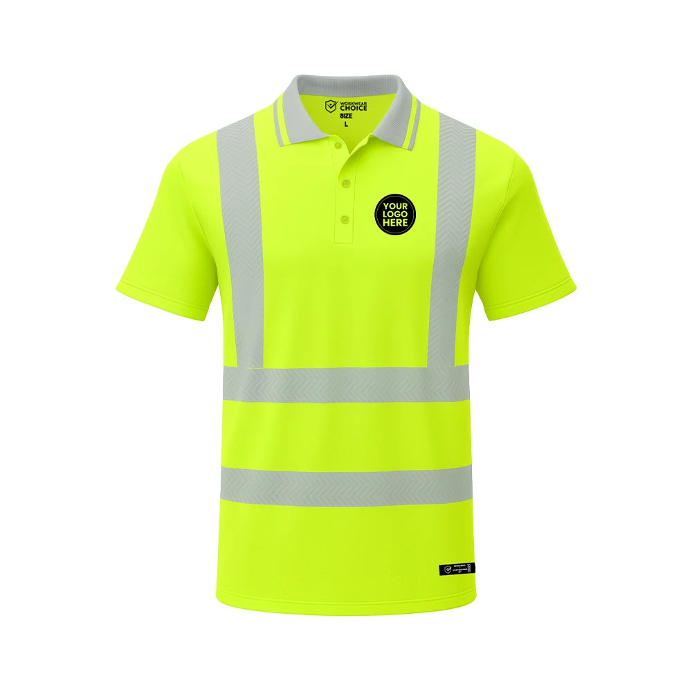 Pulsar LFE923 Short Sleeve Hi-Vis Polo Shirt – Yellow Lightweight Safety Polo - Work Wear Choice