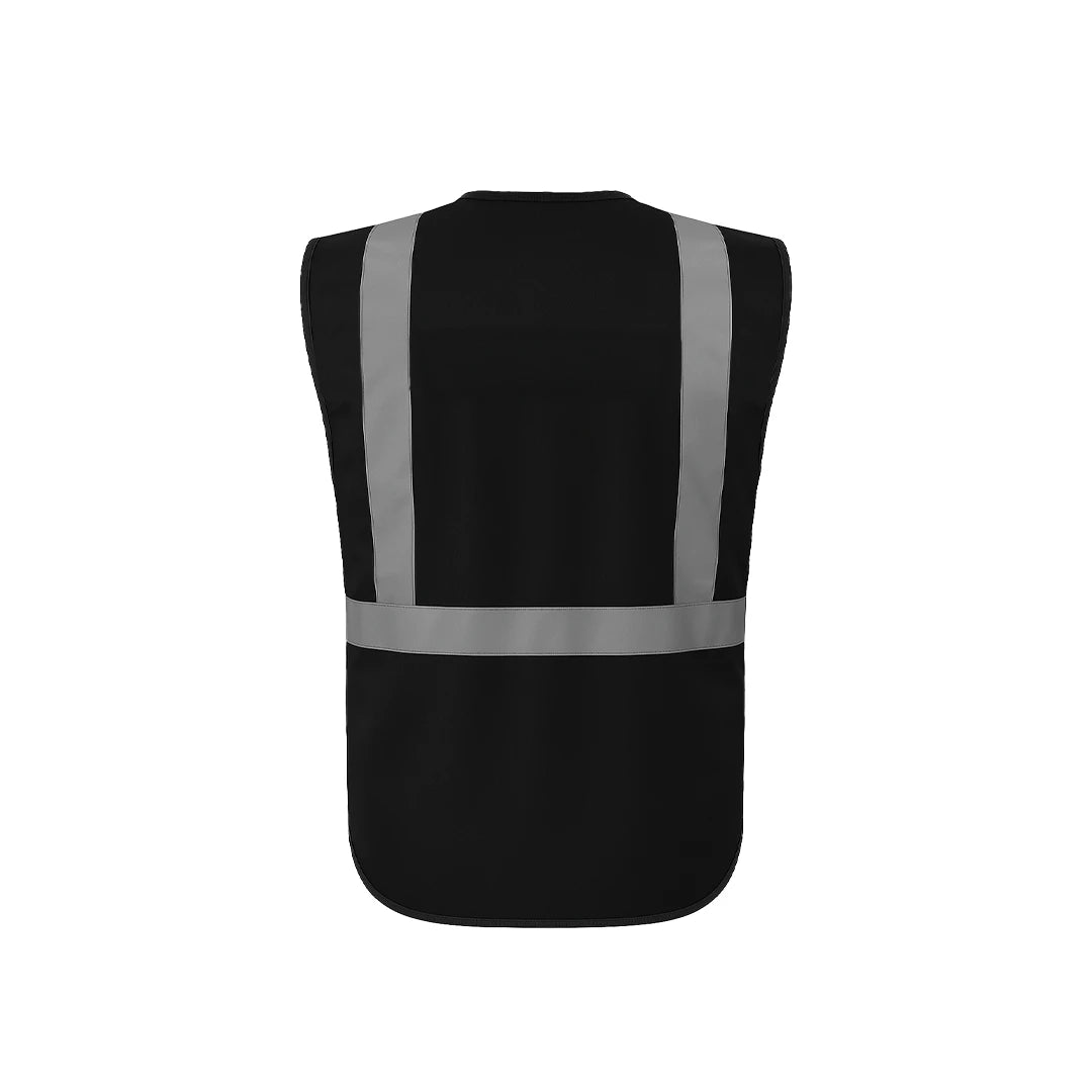Personalised Black Hi-Vis Vest with Pockets - Work Wear Choice
