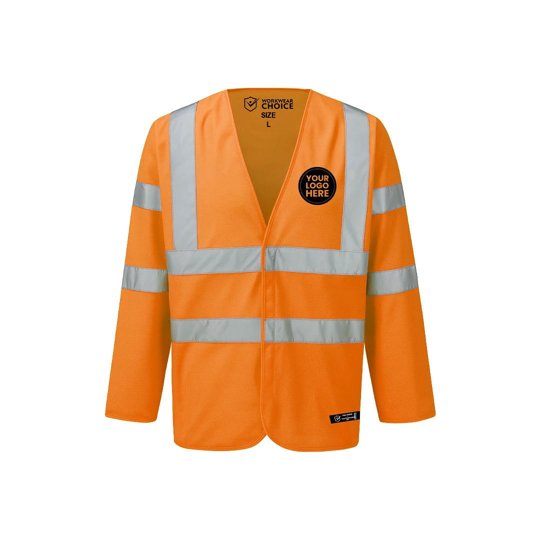 Personalised Flame Retardant Long Sleeve Hi-Vis Vest - Work Wear Choice