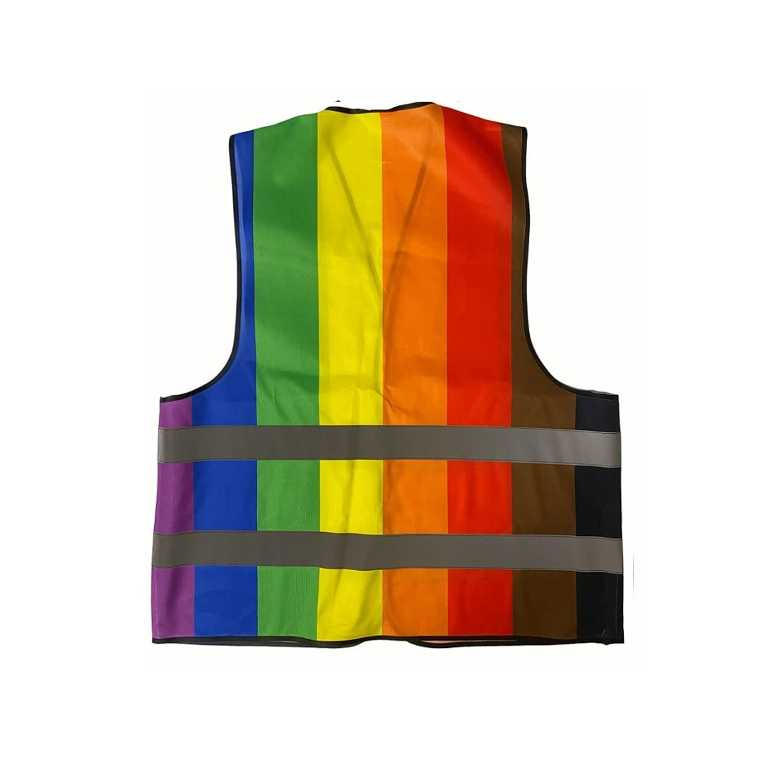 Personalised Rainbow Hi-Vis Vest – Pride Style - Work Wear Choice