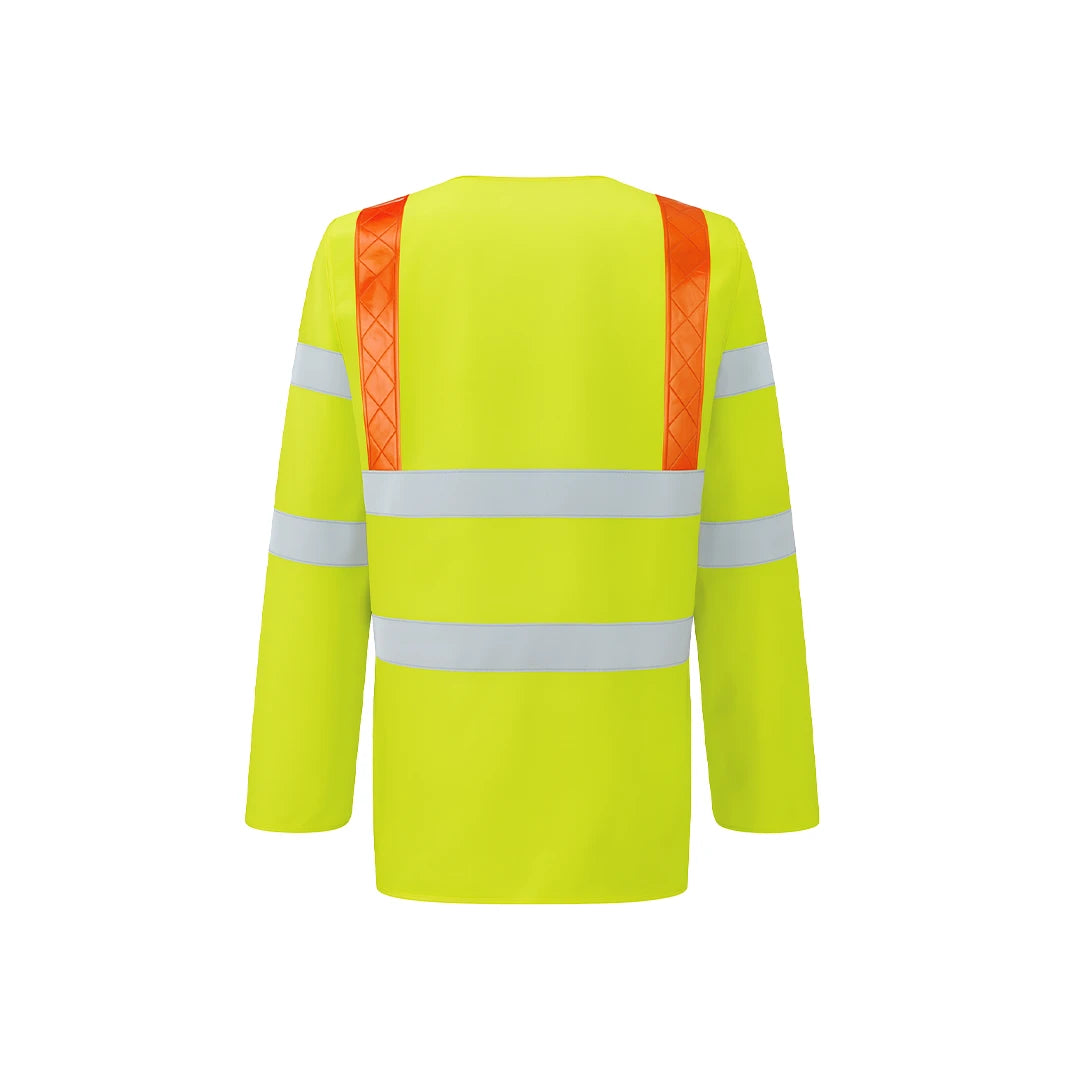 Personalised Long Sleeve Hi-Vis Vest with Red Braces - Work Wear Choice