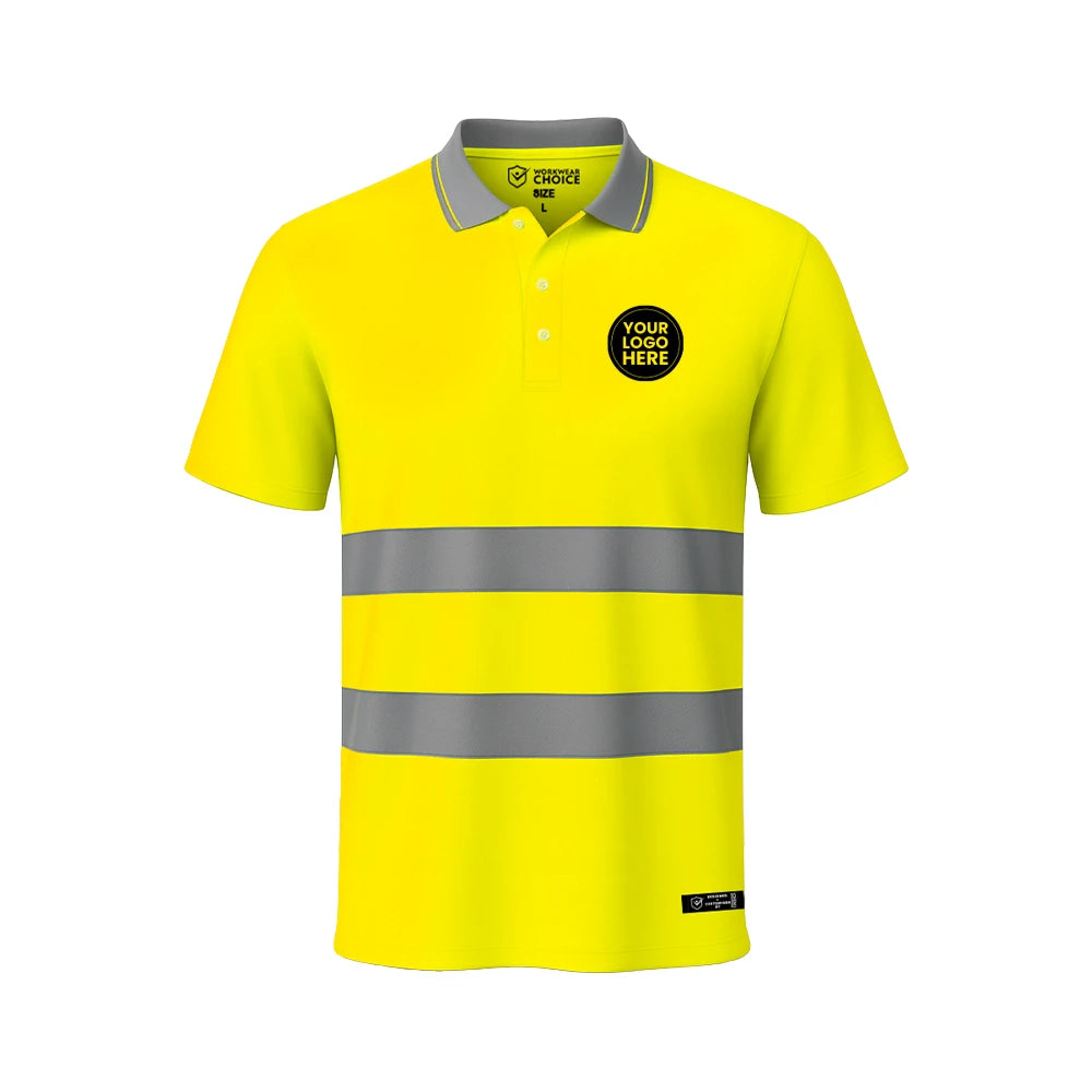 Portwest S171 Hi-Vis Cotton Comfort Polo Shirt – Breathable & Durable Safety Polo - Work Wear Choice