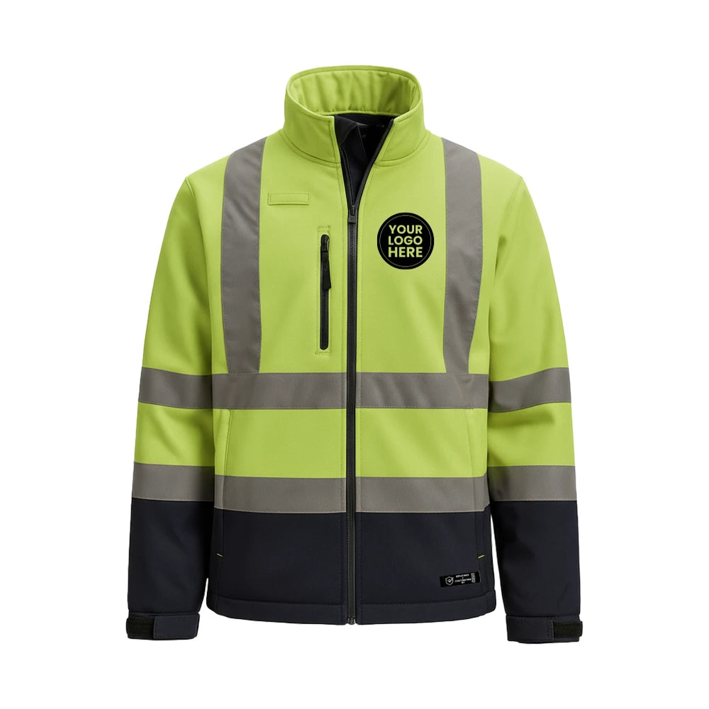 Portwest S425 Hi-Vis Contrast 3-Layer Softshell Jacket - Work Wear Choice