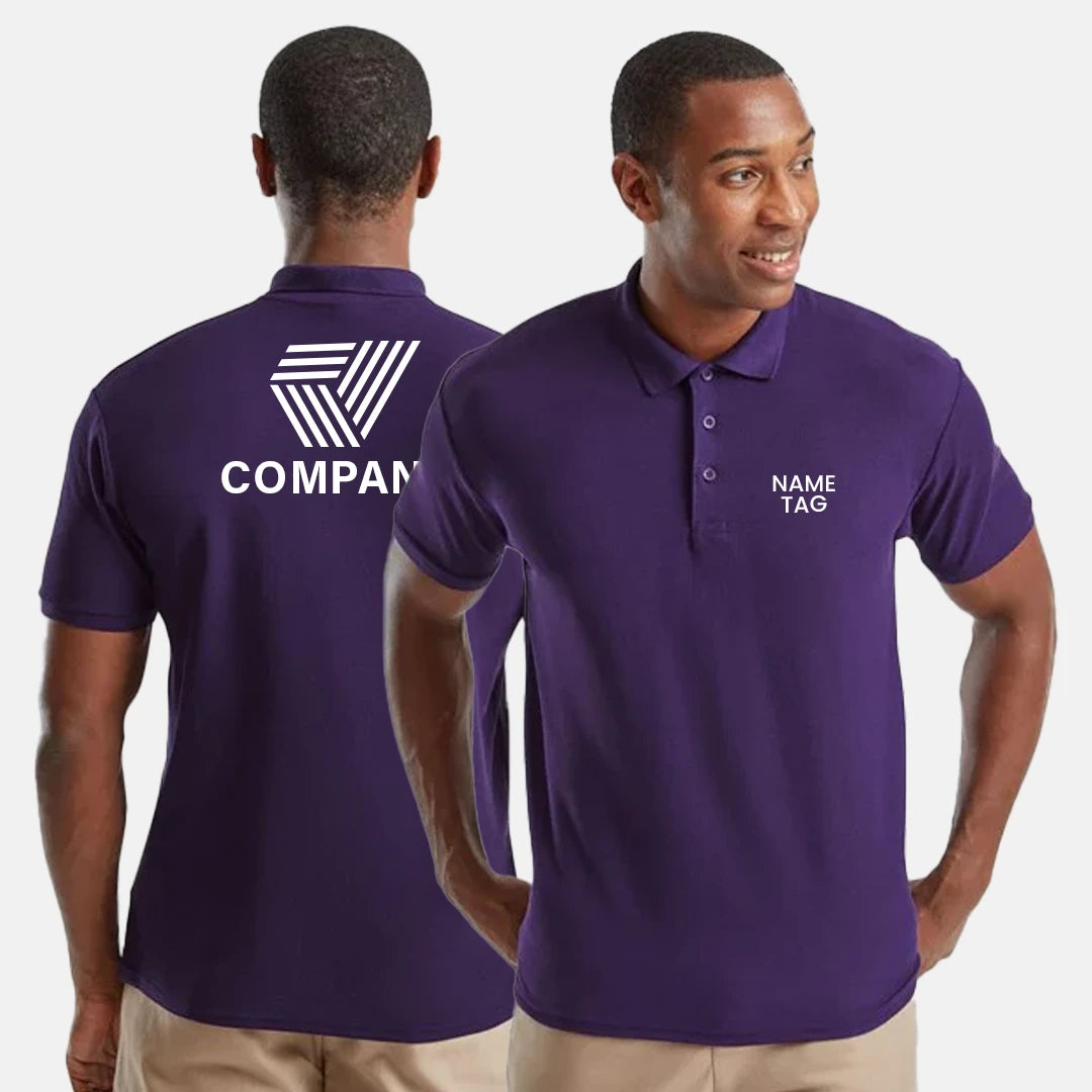 Custom Unisex Polycotton Polo Shirt – Workwear & Casual, Regular Fit, Short Sleeve, Personalized Option