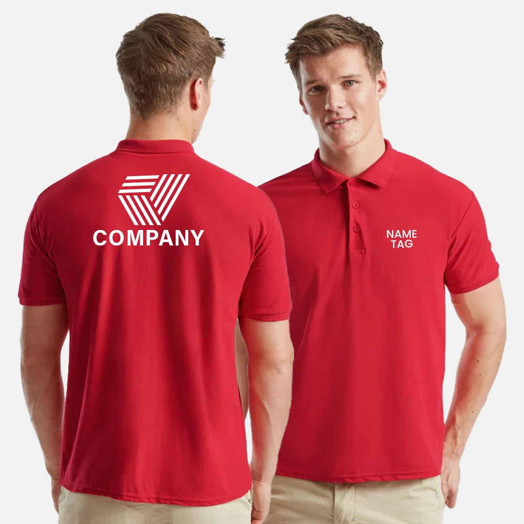 Custom Unisex Polycotton Polo Shirt – Workwear & Casual, Regular Fit, Short Sleeve, Personalized Option