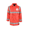 Red Hi-Vis Coat with Reflective Stripes – Waterproof & Insulated Safety Jacket - Work Wear Choice