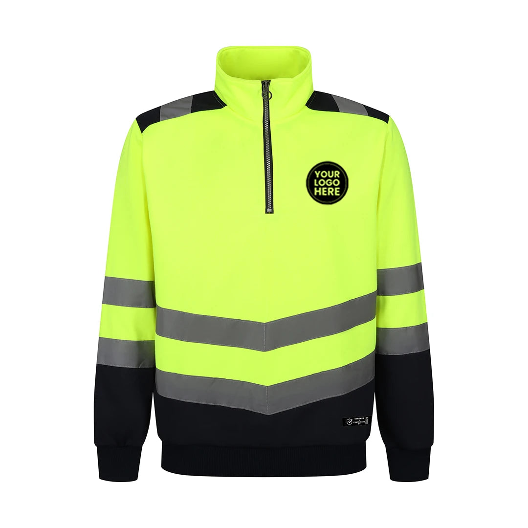 Regatta Pro TRF670 Hi-Vis Zip Sweatshirt – Class 3 Safety Workwear - Work Wear Choice