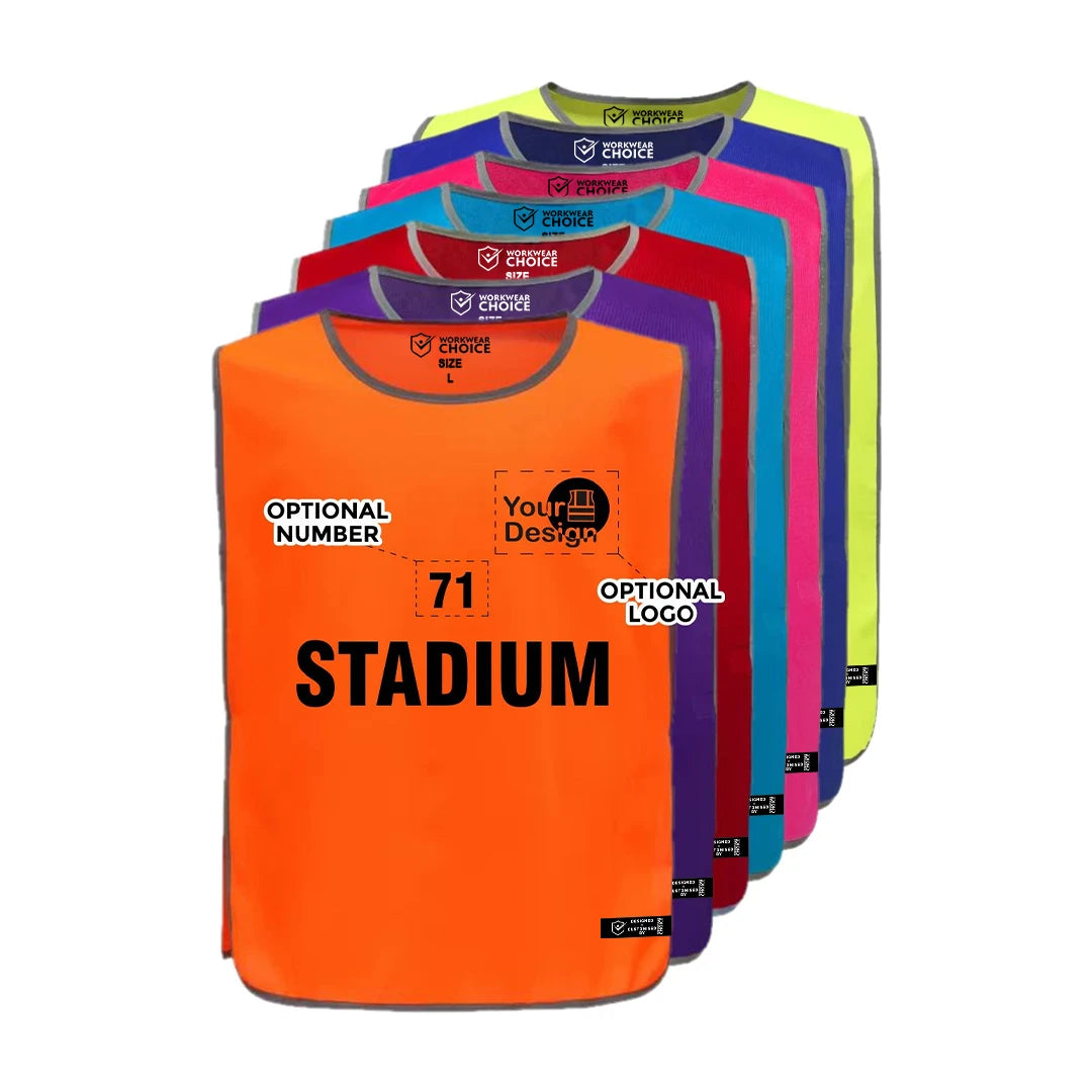 Stadium Printed Tabard – Custom Hi-Vis Over Bib - Work Wear Choice