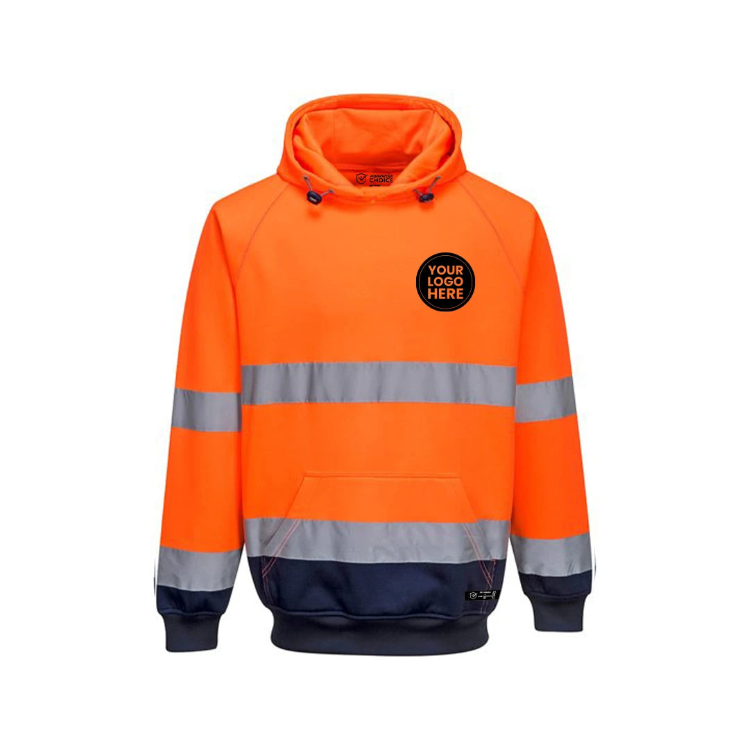 Portwest B316 Two-Tone Hi-Vis Pullover Hoodie – Class 3 Safety Hoody - Work Wear Choice