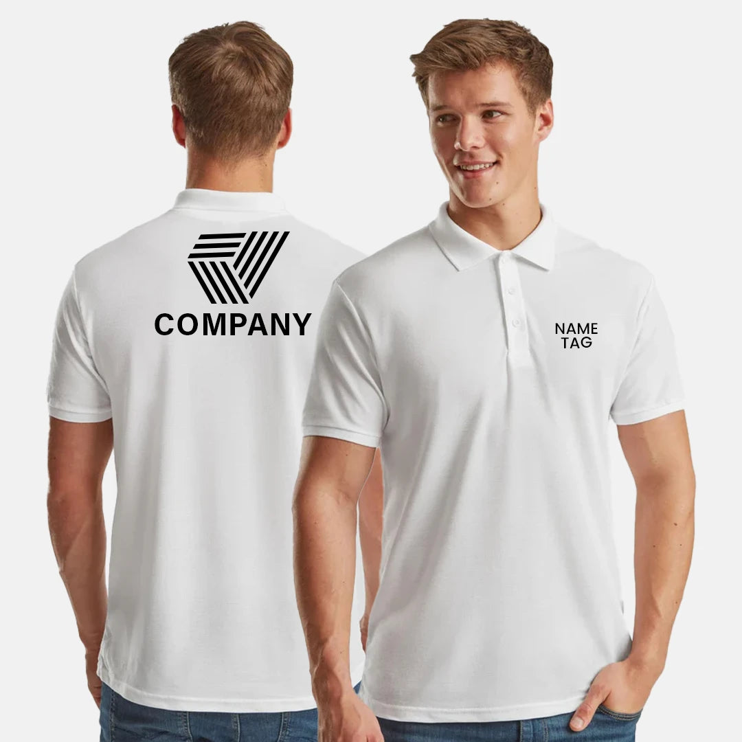 Custom Unisex Polycotton Polo Shirt – Workwear & Casual, Regular Fit, Short Sleeve, Personalized Option