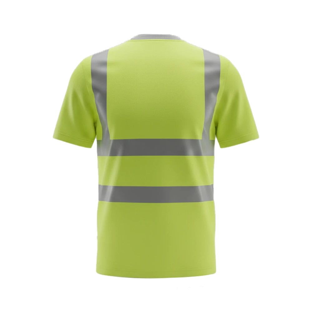 Yellow Hi-Vis Short Sleeve T-Shirt – Lightweight Safety Workwear - Work Wear Choice